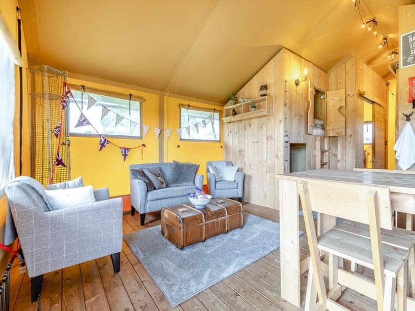 Open plan living space | Fallow - Hawthorns Glamping, Foxley, near Dereham