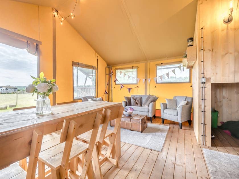 Open plan living space | Fallow - Hawthorns Glamping, Foxley, near Dereham