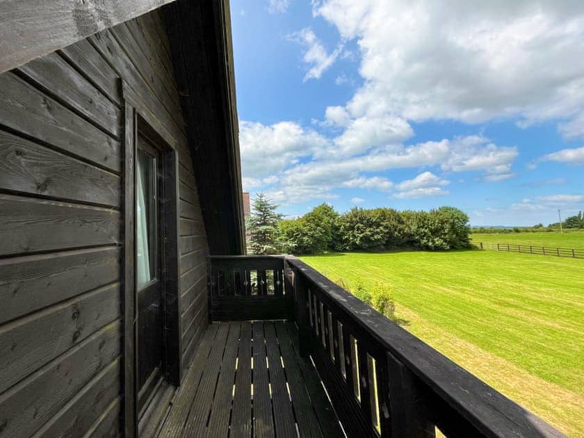 Balcony | Stour Cross Farm- Hardy Chalet - Stour Cross Farm, West Stour, near Gillingham