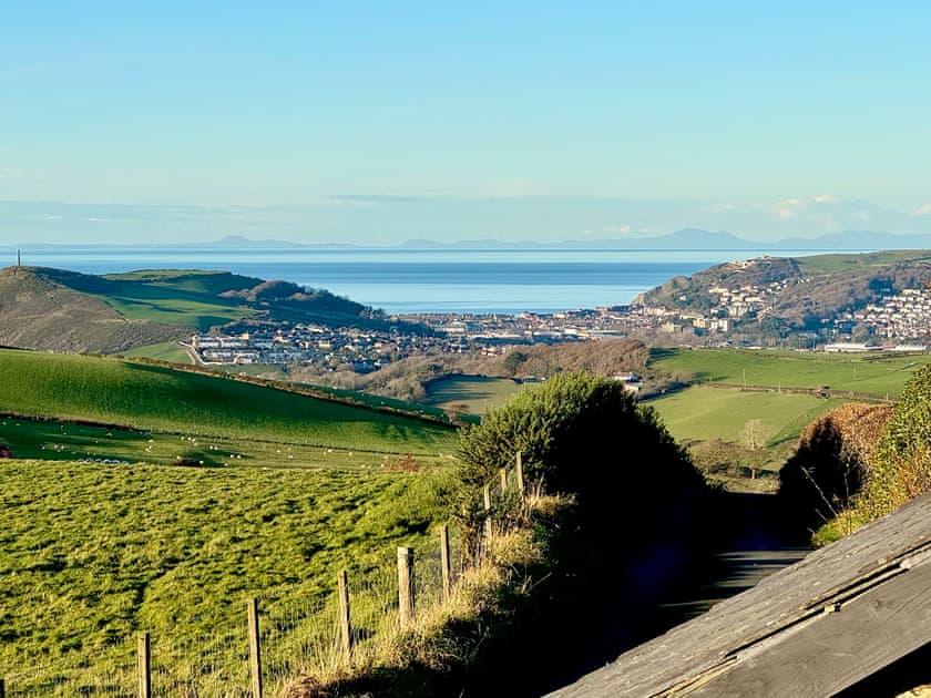 View from the top garden | Penpegws Cottage, Aberystwyth
