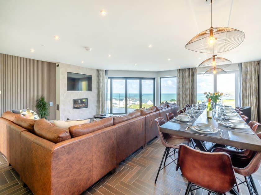 Open plan living space | Ty Ynys - Gwbert Holiday Cottages, Gwbert, near Cardigan