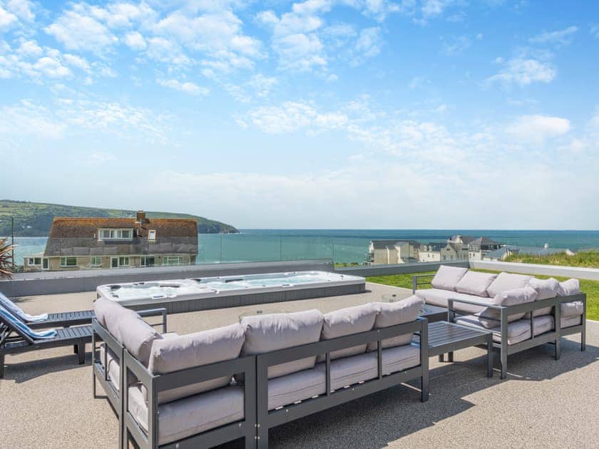 Outdoor area | Ty Mor - Gwbert Holiday Cottages, Gwbert, near Cardigan