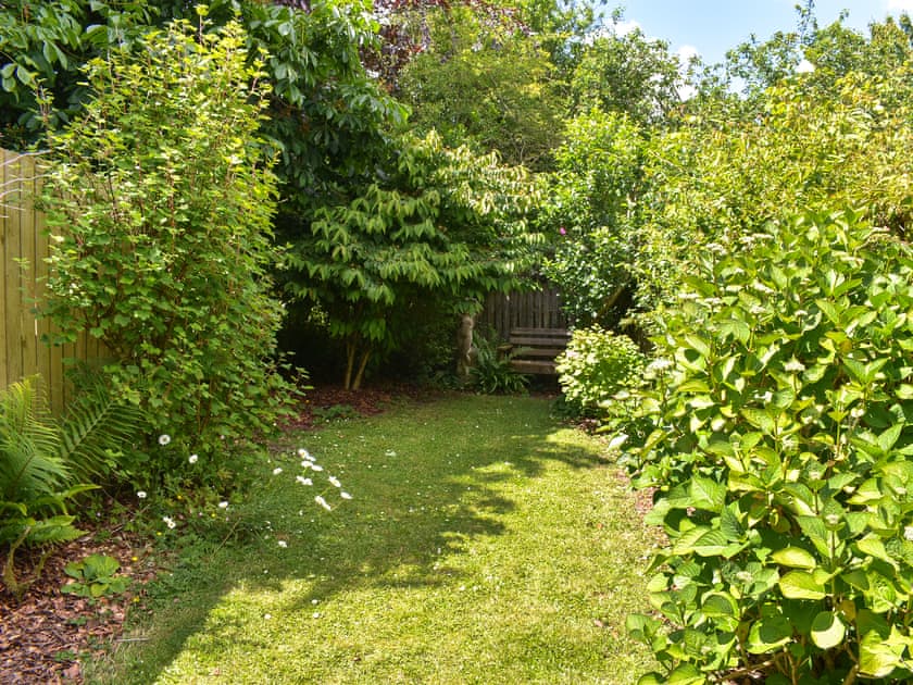 Patio | Hollyhocks Cottage, Hellandbridge, near Bodmin