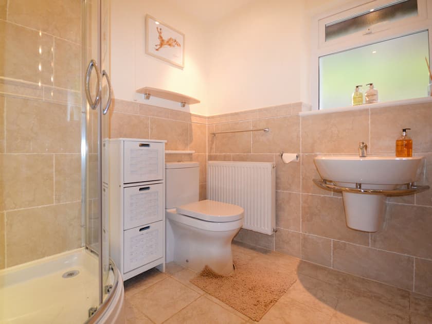 Shower room with heated towel rail | Ellerside, Cark, near Cartmel