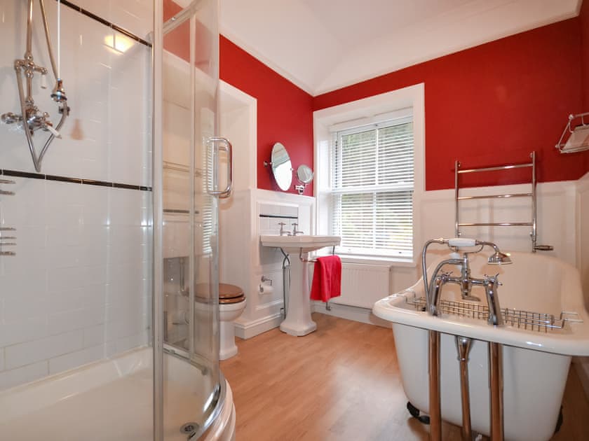 Attractive bathroom with slipper bath | Ellerside, Cark, near Cartmel