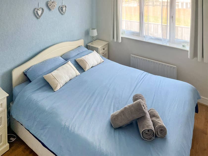 Peaceful double bedroom with wall mounted TV | Britannia Way, Westward Ho!