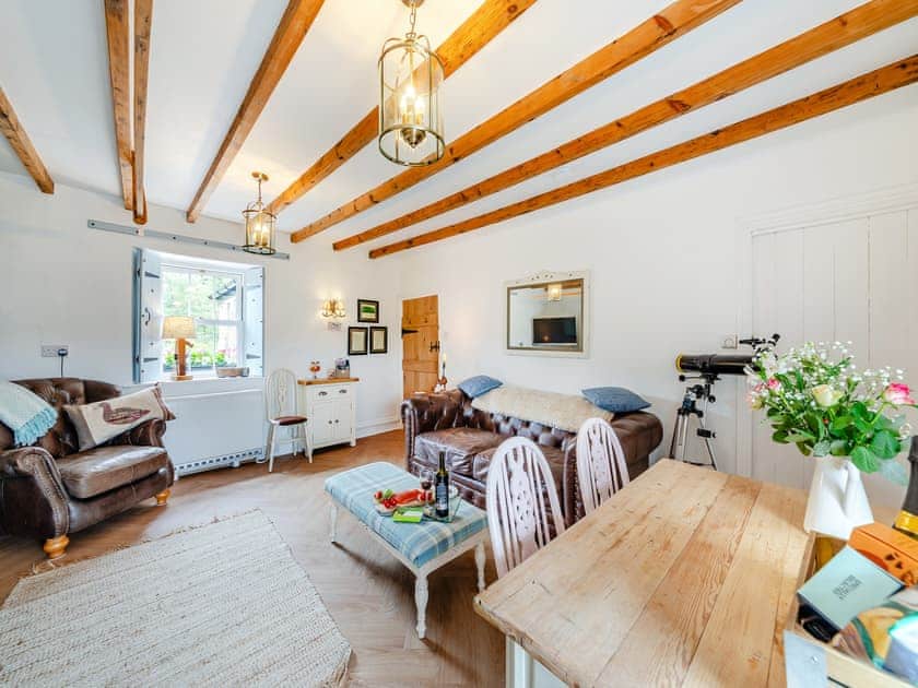 Lovely furnishings in the living/dining room | Lake View Cottage, Yarrow Moor, near Bellingham