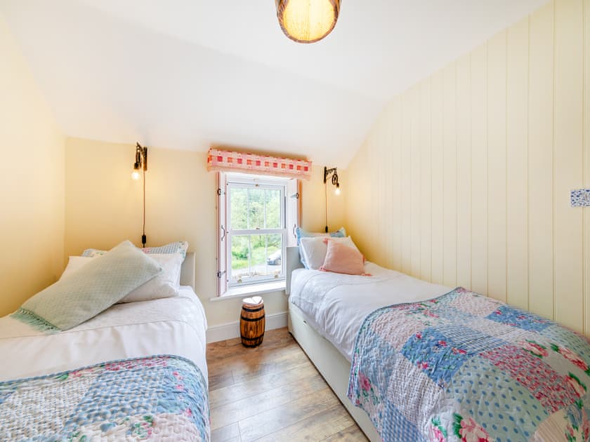 Well-appointed twin bedded room | Lake View Cottage, Yarrow Moor, near Bellingham