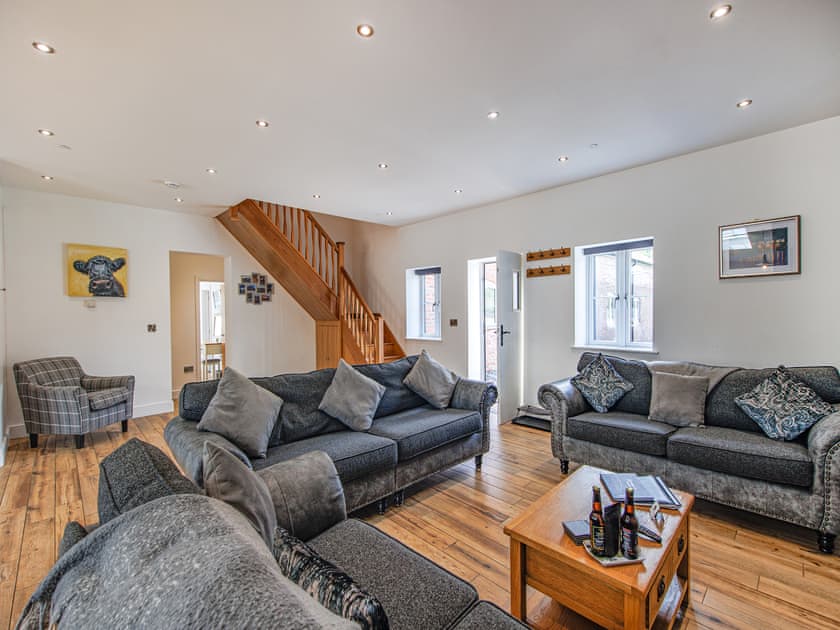 Open plan living space | Cor Tarw - Vale of Llangollen Farm Cottages, Trevor, near Llangollen