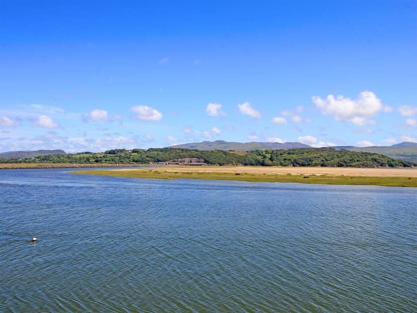 Close up photo of the view from the Balcony when the steam train is passing by  | Harbour Flat, Porthmadog