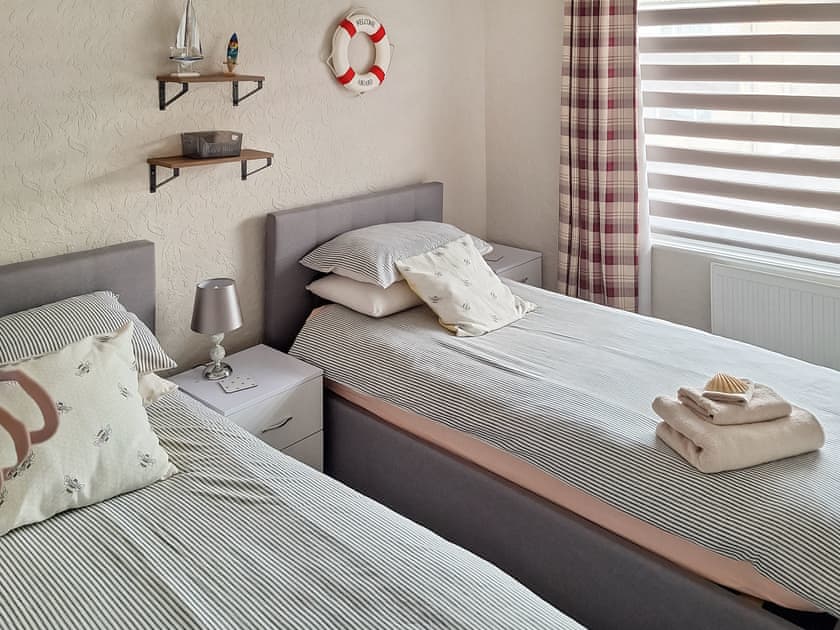 Twin bedroom | The Bee Happy House, Filey