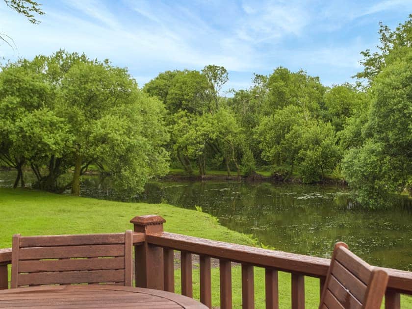 Terrace | Herons Log Cabin, Rosebush
