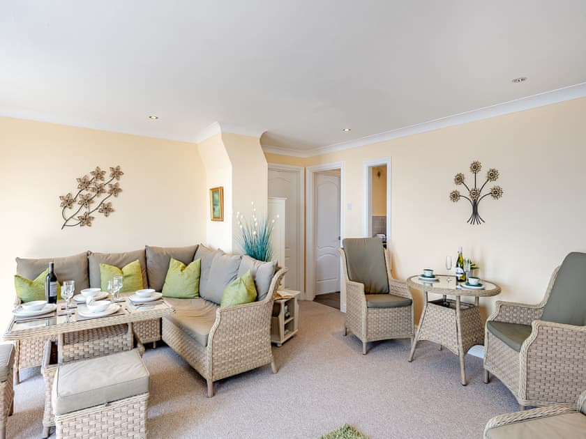 Living area | Crownhill Bay Penthouse - Crownhill Bay House, Down Thomas, near Plymouth