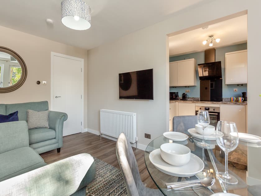 Open plan living space | Riverside Apartment, Nairn