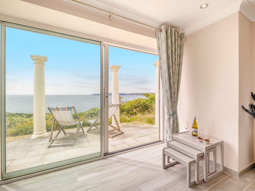 Terrace | Crownhill Bay Garden Suite - Crownhill Bay House, Down Thomas, near Plymouth