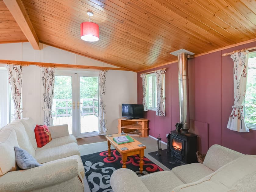 Living area | Garth Holiday Park - The Squirrels Drey C32 - Garth Caravan Park, Machynlleth