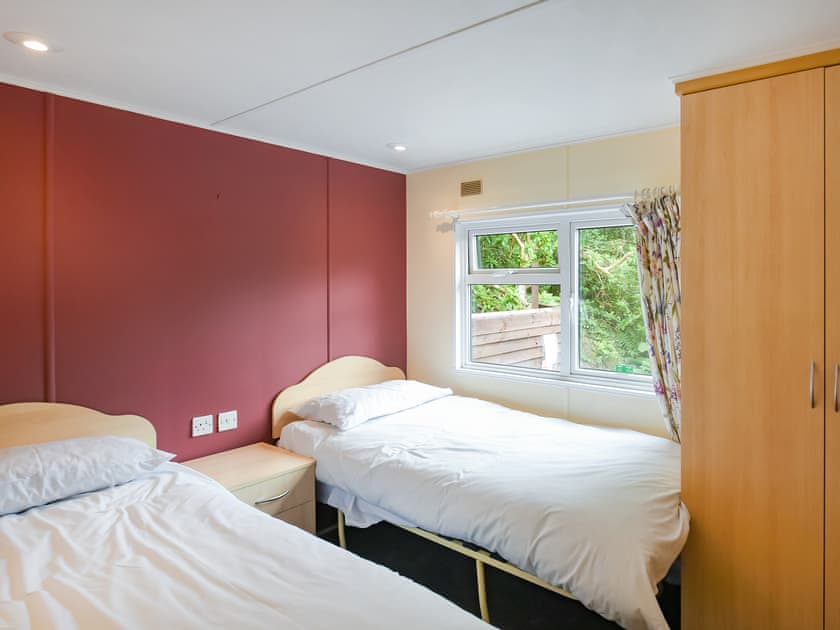 Twin bedroom | Garth Holiday Park - The Squirrels Drey C32 - Garth Caravan Park, Machynlleth