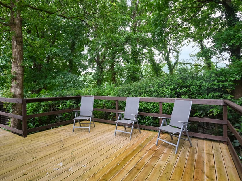 Sitting-out-area | Garth Holiday Park - The Squirrels Drey C32 - Garth Caravan Park, Machynlleth