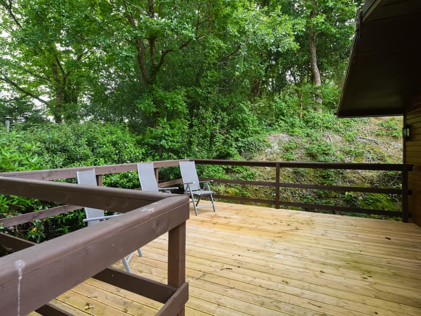 Sitting-out-area | Garth Holiday Park - The Squirrels Drey C32 - Garth Caravan Park, Machynlleth