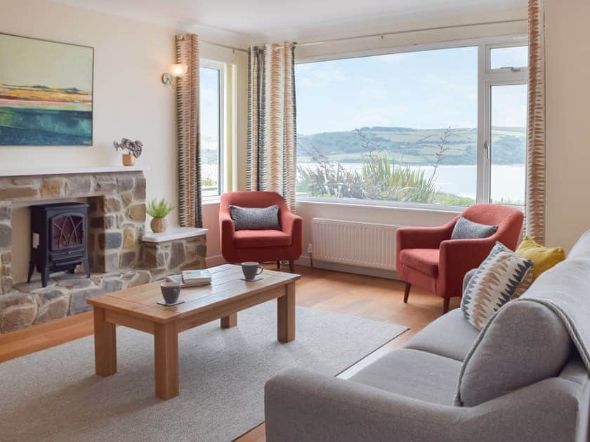 Living room | Ffin Yr Afon - Gwbert Holiday Cottages, Gwbert, near Cardigan