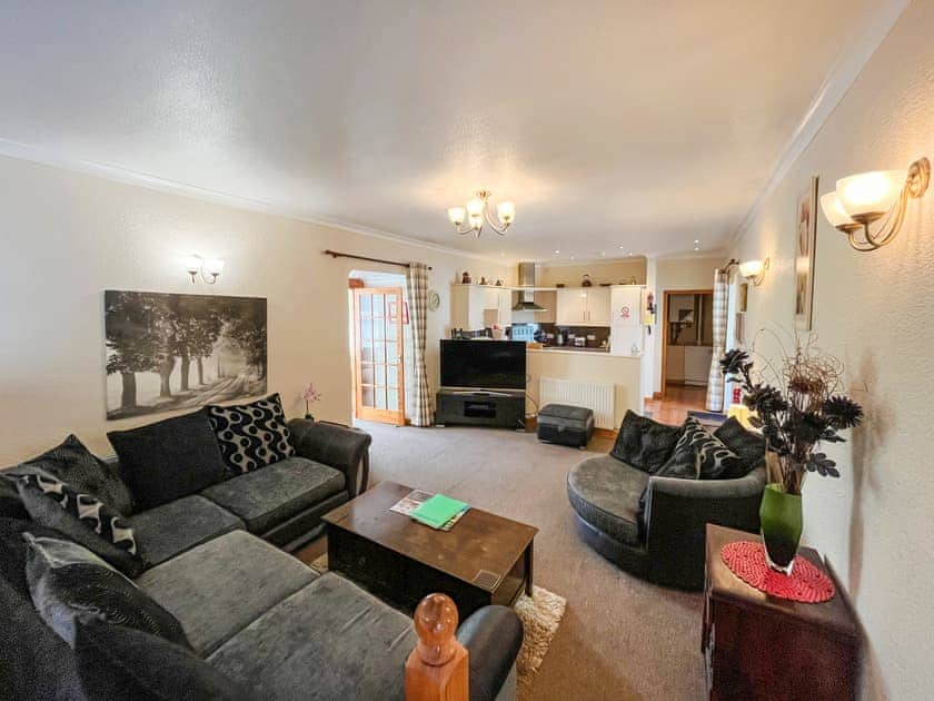 Living area | Carty Cottage - Barrhill Farm Holidays, Newton Stewart