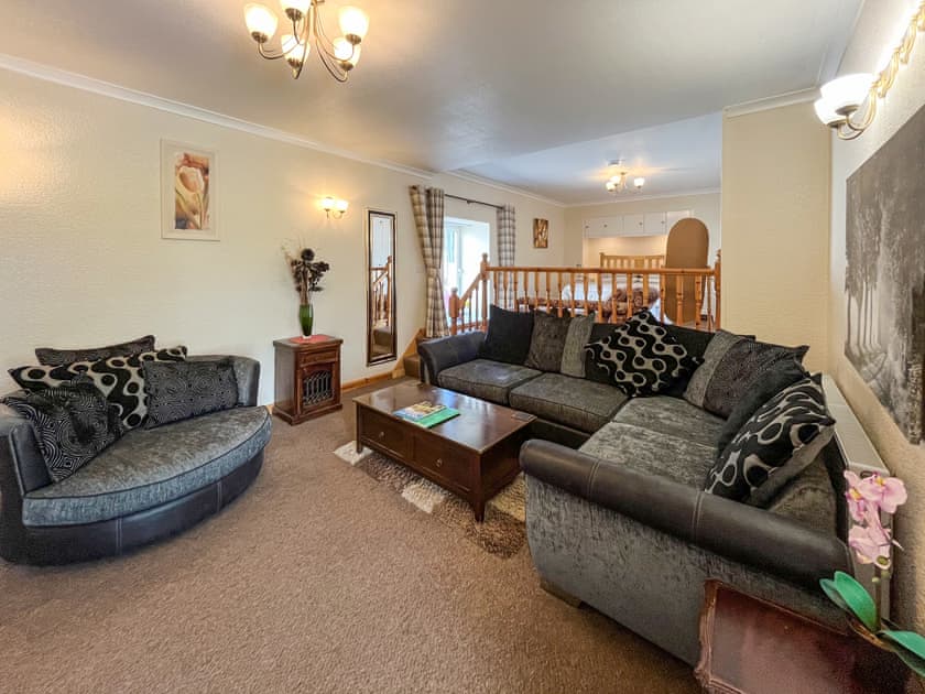 Living area | Carty Cottage - Barrhill Farm Holidays, Newton Stewart