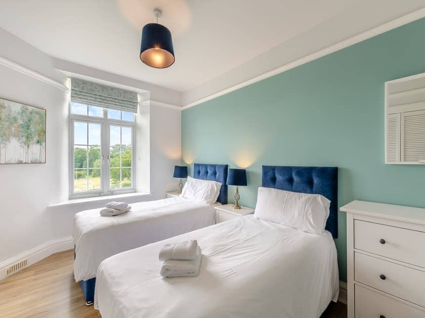 Twin bedroom | Baycliff Apartment - Meathop Fell Caravan Club Apartments and Cottage, Meathop, near Grange-over-Sands