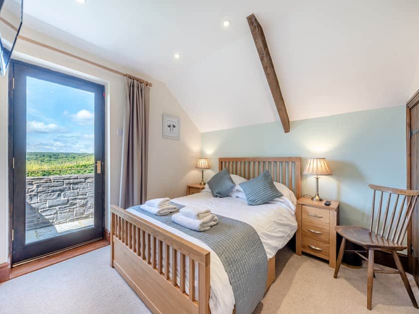 Double bedroom | Rhandir Barn - Cennen Cottages at Rhandir Farm, Trapp, near Llandeilo