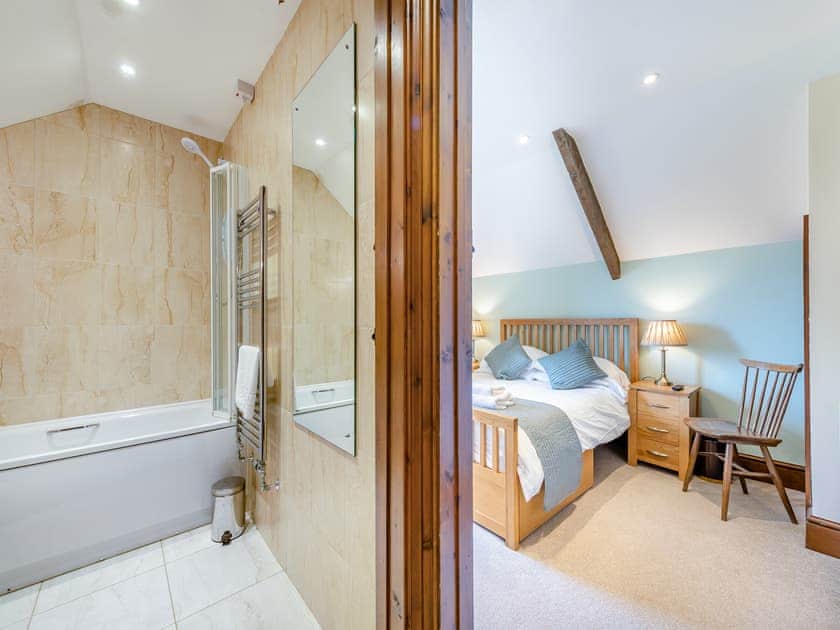 Double bedroom | Rhandir Barn - Cennen Cottages at Rhandir Farm, Trapp, near Llandeilo