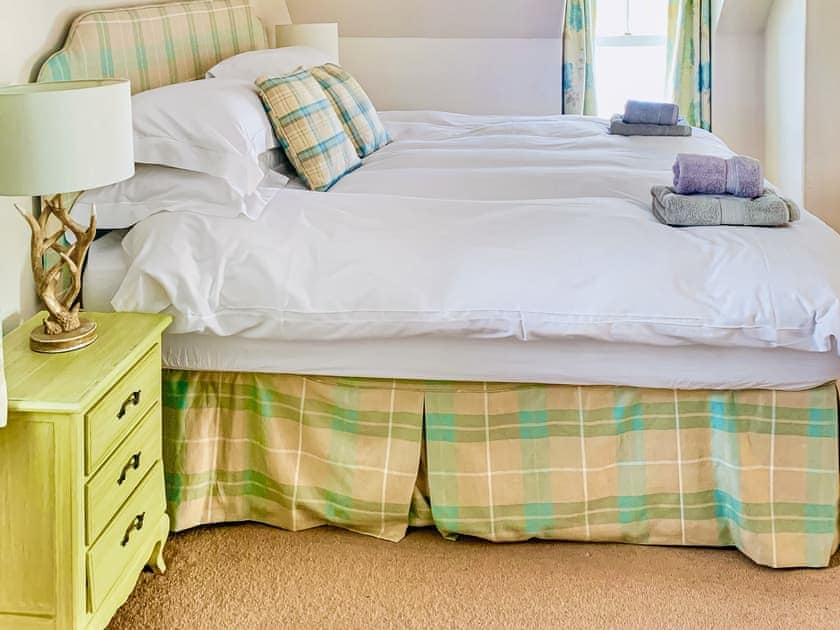 Super King bedroom  | The Lodge - Kersmains Cottages, Kelso