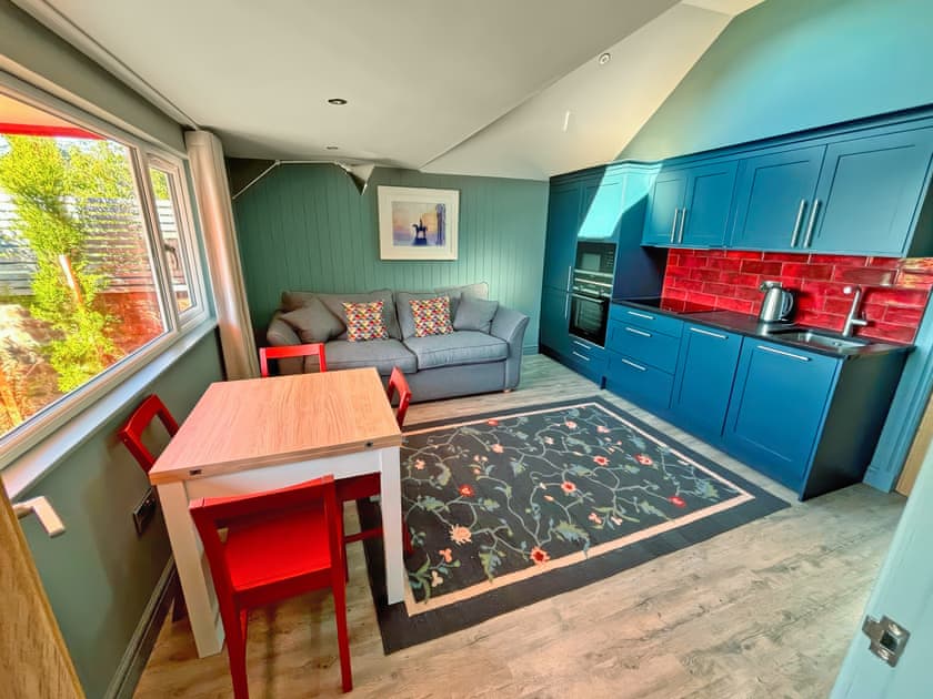 Chalet pen plan living space | Aird Cottage, Dunure