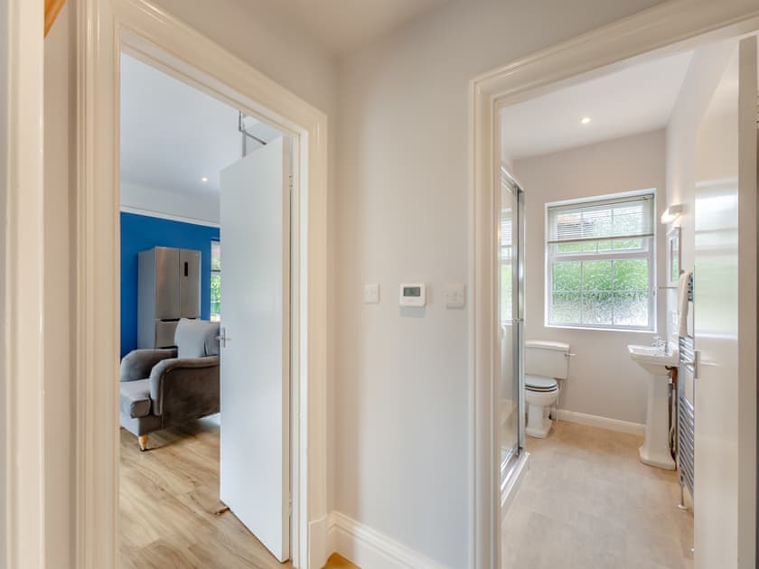 Hallway | Kent View Apartment - Meathop Fell Caravan Club Apartments and Cottage, Meathop, near Grange-over-Sands