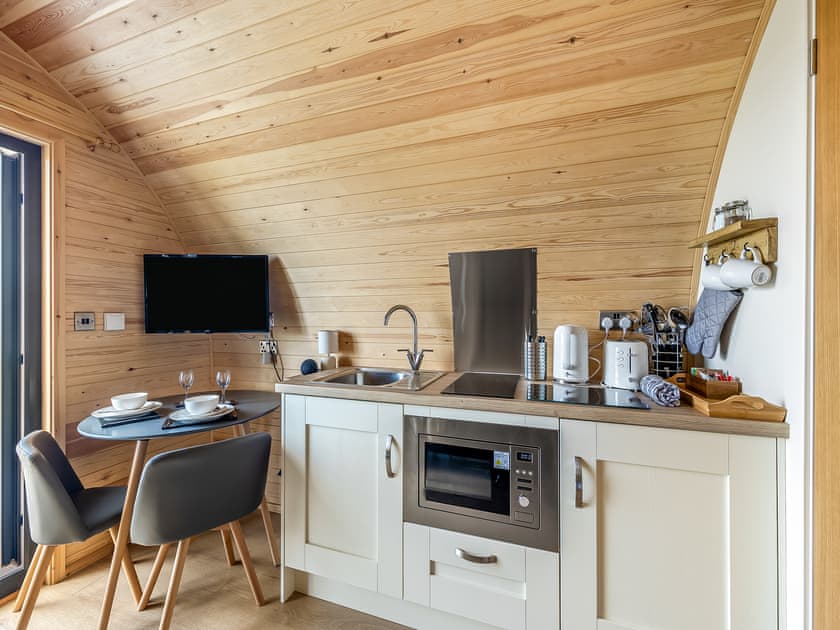 Kitchen/diner | Dyfi - Glampio Ger Y Gors Glamping, Talybont, near Borth