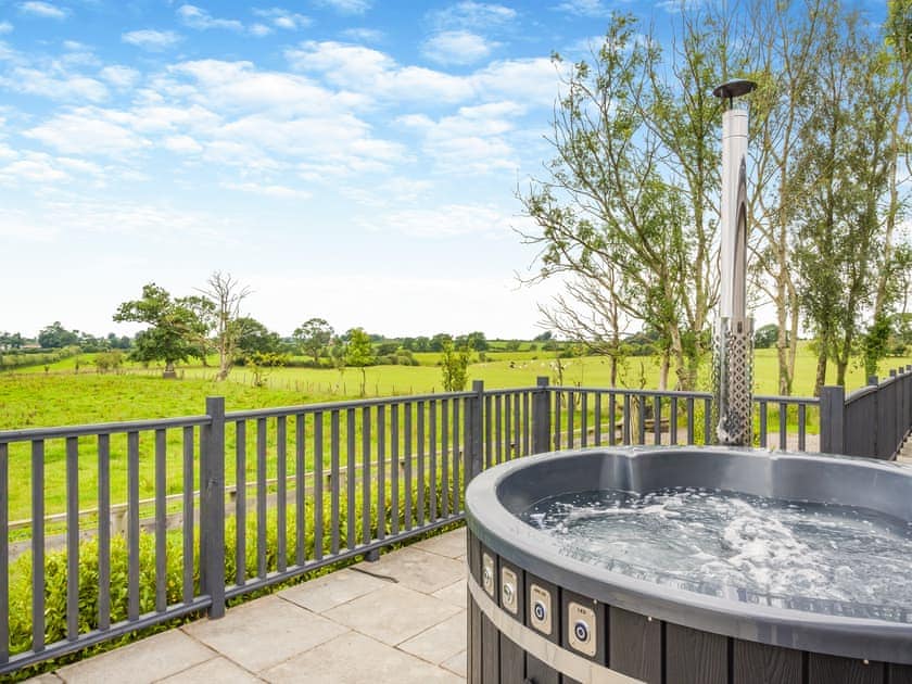 Hot tub | Whitehill Lodge - Whitehill Farm, Walton, near Brampton