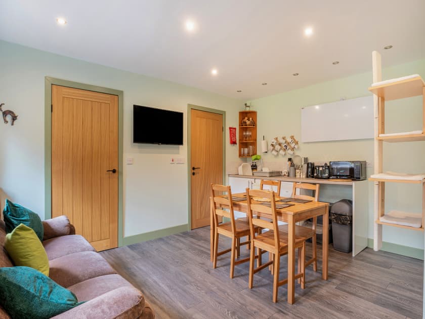 Open plan living space | The Cat Cabin - Heart of Scotland Holidays, Polmont, near Falkirk