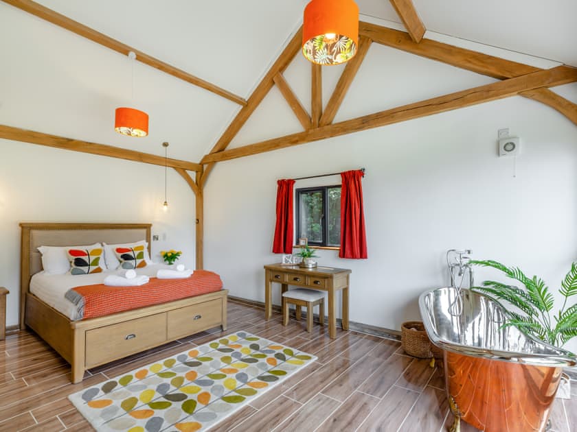 Double bedroom | The Hideaway, Aberhafesp, near Newtown