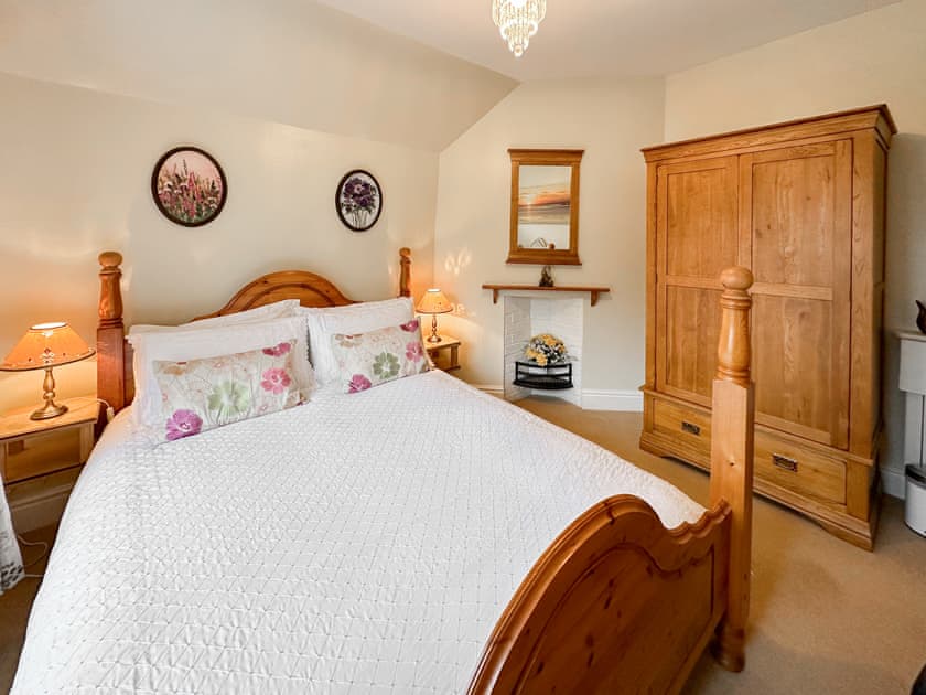 First, south facing, bright and airy King Size bedded room  | The Headmaster’s Cottage, South Hill, near Tamar Valley