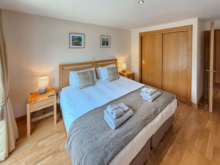 Double bedroom | No.4 The Links Apartments, Brora