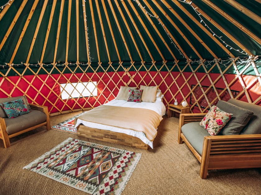 Open plan living space | Moss Yurt - Bachilton Farm, Methven, near Perth