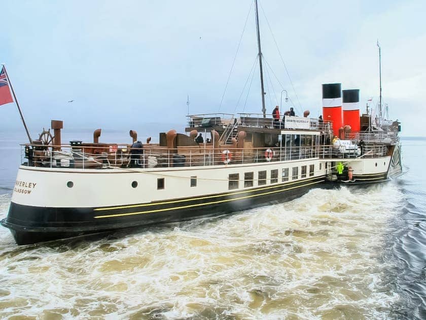 The Waverley the last sea going paddle steamer offers trips from Blairmore and Dunoon | Firwood Apartment, Kilmun, near Dunoon