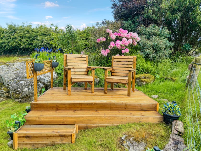 Relaxing spot to sit and embrace the uninterrupted scenery over the Strathtay hills and valley. | Lyon Lodge, Aberfeldy