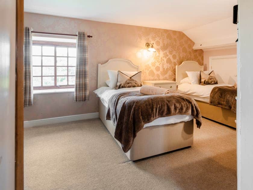 Twin bedroom | Thirley Cotes Farmhouse, Harwood Dale, near Scarborough