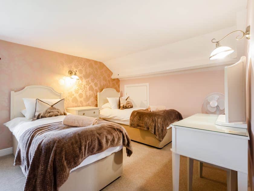 Twin bedroom | Thirley Cotes Farmhouse, Harwood Dale, near Scarborough
