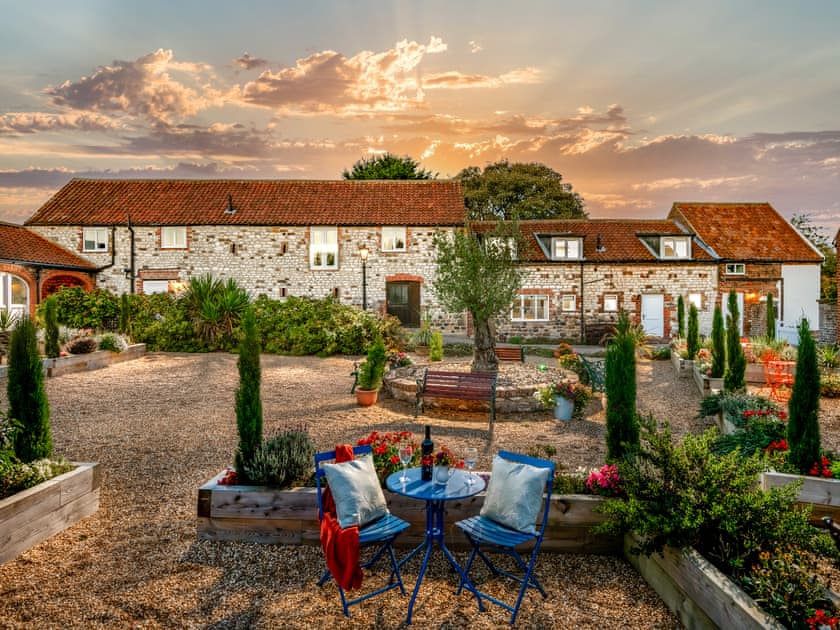 Patio | Kibbletree - Grange Farm Cottages, Sewerby, near Bridlington