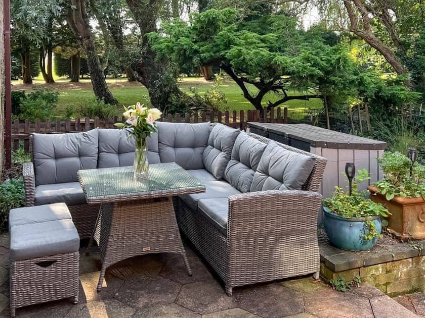 Large paved patio area | Lambourne House - Ashtree Court, Skegness
