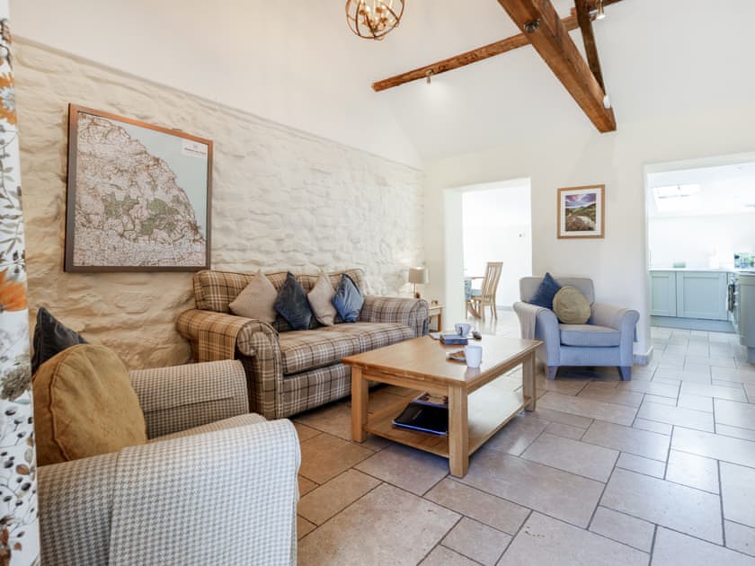 Welcoming living room with wood burner | Walnut Cottage, Harwood Dale, near Scarborough