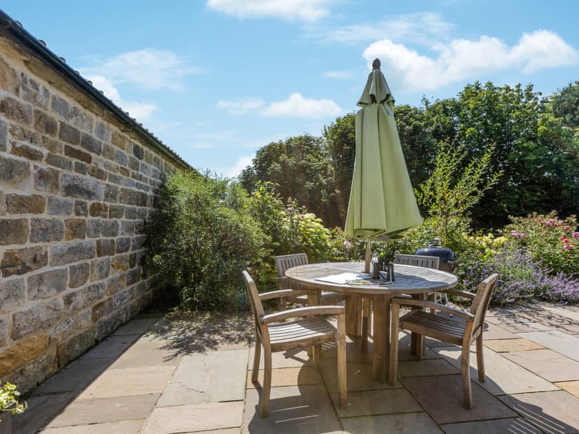 Outdoor eating area | Walnut Cottage, Harwood Dale, near Scarborough