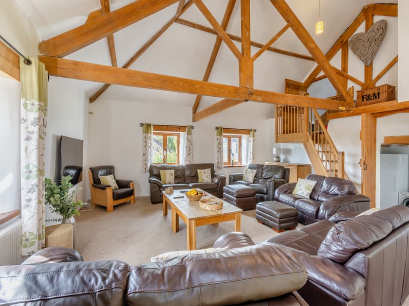 Open plan living space | Higher Churchtown Farm - The Place 2 B - Higher Churchtown Farm Barns, Tresmeer, near Launceston