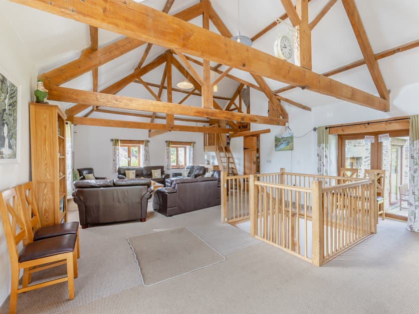 Open plan living space | Higher Churchtown Farm - The Place 2 B - Higher Churchtown Farm Barns, Tresmeer, near Launceston