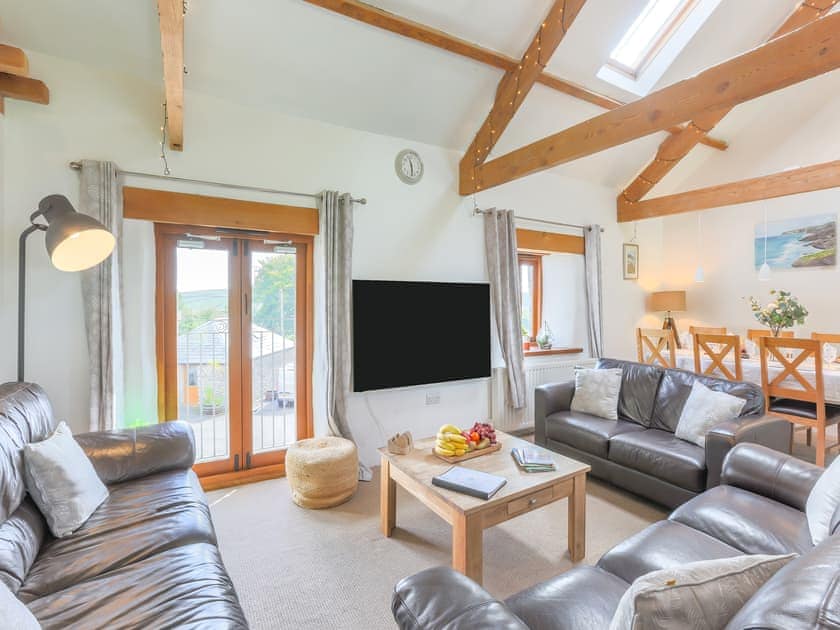 Open plan living space | Higher Churchtown Farm - What a Beauty - Higher Churchtown Farm Barns, Tresmeer, near Launceston